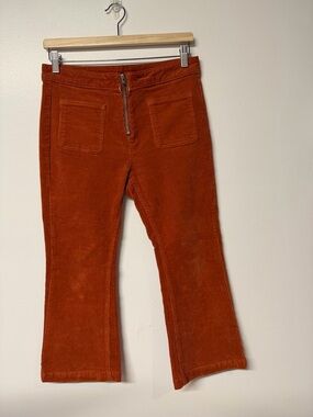 Wild Fable Rust Corduroy Cropped Flare Pants